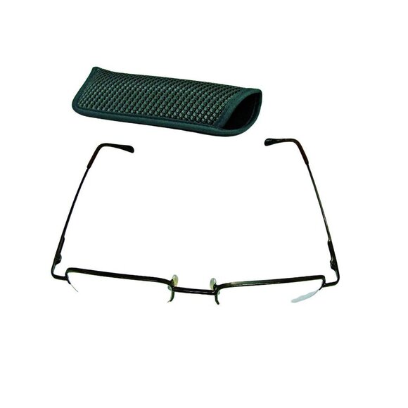 Eyeglasses Harrison Brown Eyewear Frames Readers 2.75 w/ Case Half Rim 51-20-137 - Picture 2 of 11